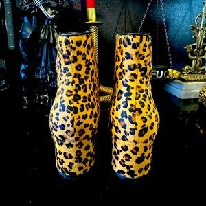 Cheetah ankle boots calf hair